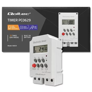 Elektroninen DIN-kiskokello QOLTEC PC0629 — 24V syöttö, 16A lähtö