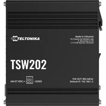 Teltonika TSW202 Managed L2 Gigabit Ethernet (10/100/1000) Power over Ethernet (PoE) alumiini, sininen