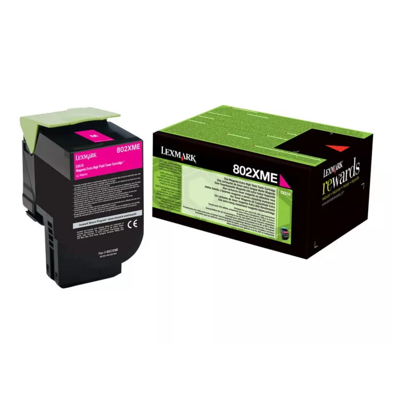 Värikasetti Lexmark Cartridge 802XME magenta 3 000 sivua