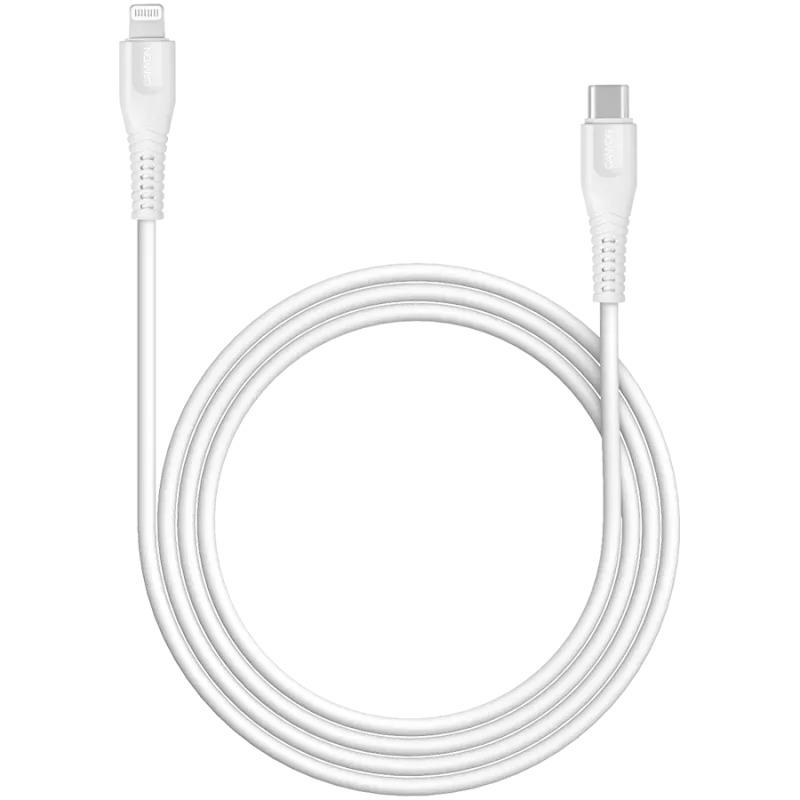 CANYON kaapeli MFI-4 Type-C-Lightning 1,2m valkoinen
