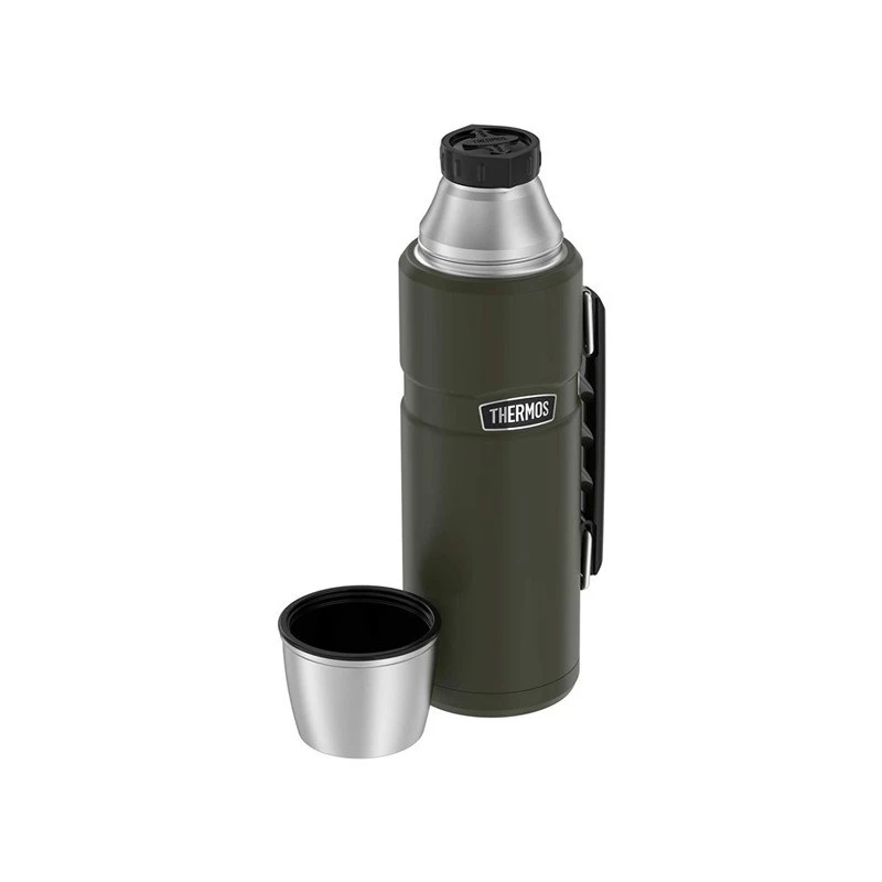 Termospullo THERMOS TH-170028 470 ml, tyhjiöeristetty ruostumaton teräs, oliivinvihreä, 24 h kuuma/kylmä