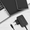 Qoltec 52386 GaN POWER PRO -laturi | 1x USB-C | 65W | 5-20V | 3-3,25A | musta