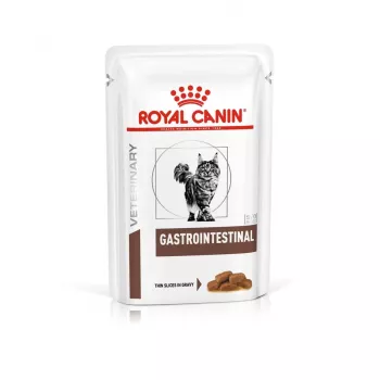 Märkäruoka kissoille Royal Canin Gastrointestinal 85 g pussi — liha, 12 x 85 g, aikuiset kissat, maha-suolivaivoihin