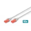 Verkkopatchkaapeli Digitus CAT 6 U/UTP LSZH 0,5 m 10 kpl