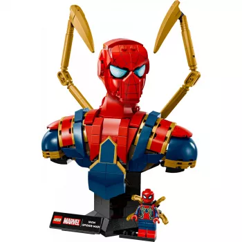 LEGO Marvel -keräilyrinnastus Iron Spider-Man 76326, 379 osaa, 18+ näyttelymalli, 170×200×110 mm