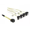 SCSI-kaapeli DeLOCK 85685 musta keltainen 1 m 1 x Mini SAS HD SFF-8643 4 x SATA 7 Pin