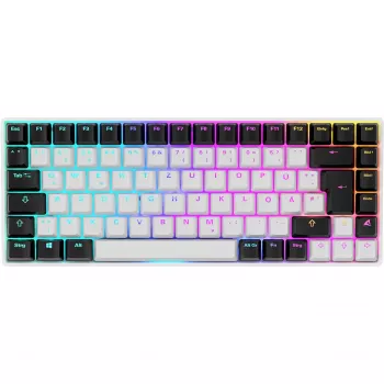 Sharkoon SKILLER SGK50 S3 - näppäimistö - 75% - taustavalo - USB - QWERTZ - saksa - näppäinkytkimet: Gateron Red (Hot-swappable)