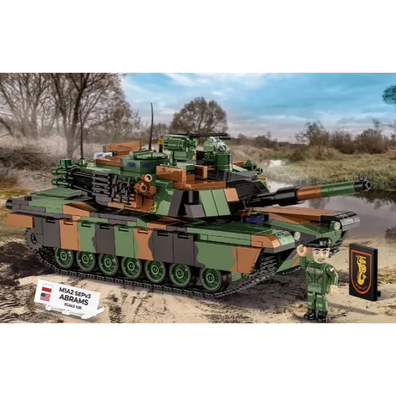 Rakennussarja Cobi M1A2 SEPV3 Abrams malli 1 065 rakennuspalikalla
