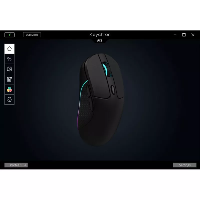 Pelihiiri Keychron M3 oikeakätinen RF-langaton + Bluetooth optinen 26000 DPI valkoinen