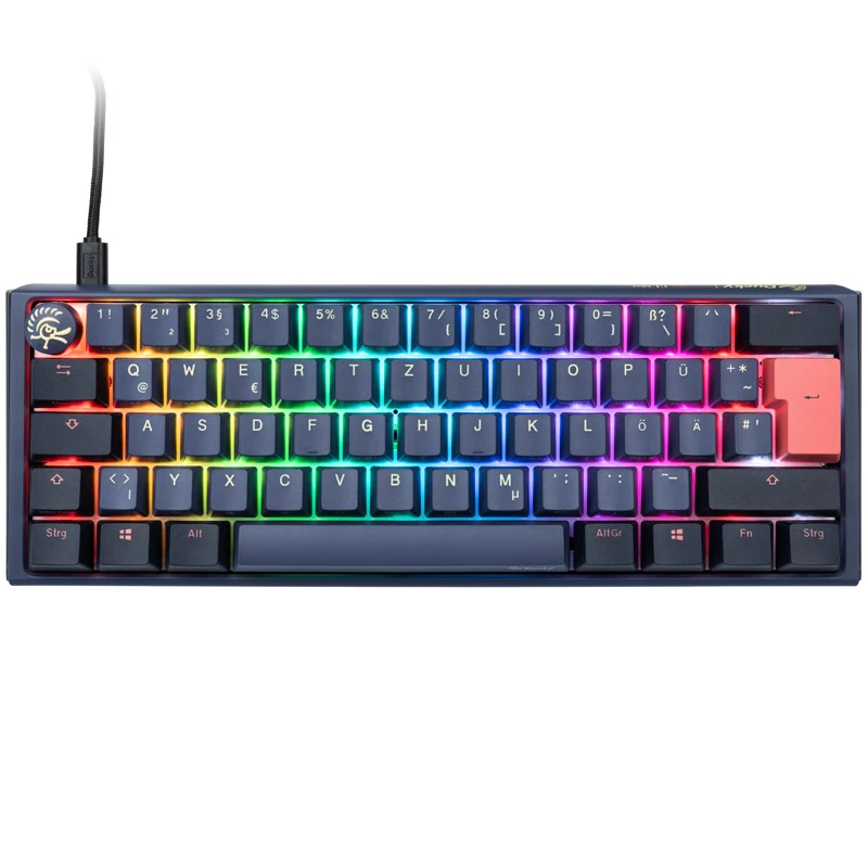 Ducky One 3 Cosmic Blue Mini -pelinäppäimistö, RGB-LED - MX-Ergo-Clear