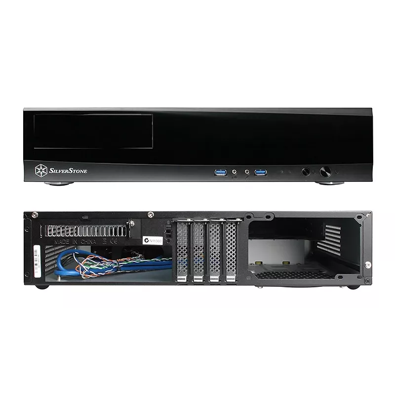 SilverStone MILO ML03 - Desktop - Mikro-ATX - ilman virtalähdettä (ATX / PS/2) - musta - USB/audio (SST-ML03B-R)