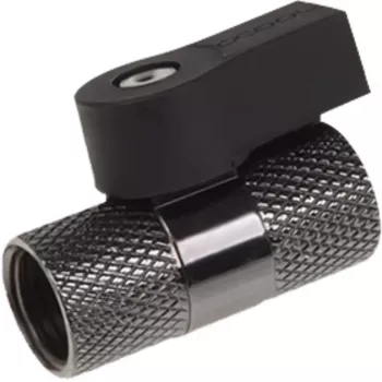 Alphacool 2-tie palloventtiili G1/4 - musta nikkeli (17354)