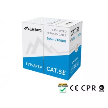 Verkkokaapeli Lanberg LCS5-11CU-0305-S RJ45 Cat5e 305 m harmaa