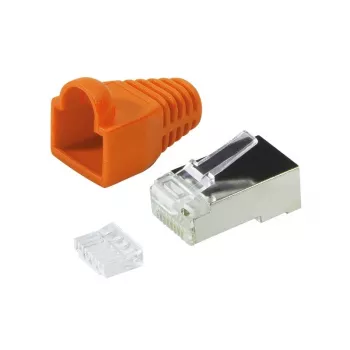 Liitin CAT.6 RJ45 100 kpl, oranssi