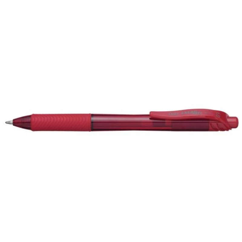Klipsillä varustettu sisäänvedettävä kuulakärkikynä Pentel Energel X 1.0 punainen