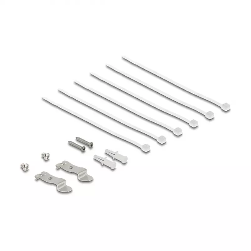 Patch-paneeli DELOCK Mini Desktop RJ45 6-porttia Cat.6A suojattu, metalli, musta, 80×22×125 mm