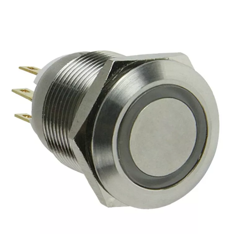 Lamptron vandalismikytkin 19mm - Silverline - punainen