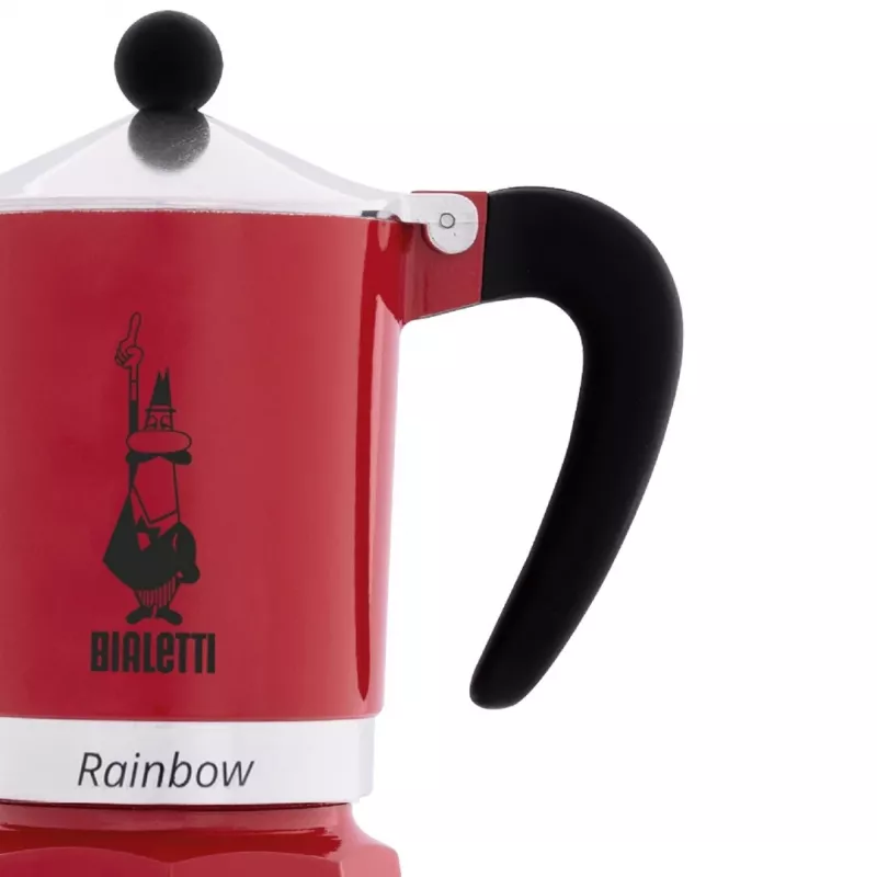 Liesikahvinkeitin BIALETTI Rainbow 0,06 L — alumiini, 60 ml, punainen