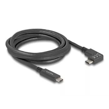 DeLOCK USB-kaapeli USB Type-C uros - USB Type-C uros kulma 2 m 5 Gbit/s 4K PD 60 W
