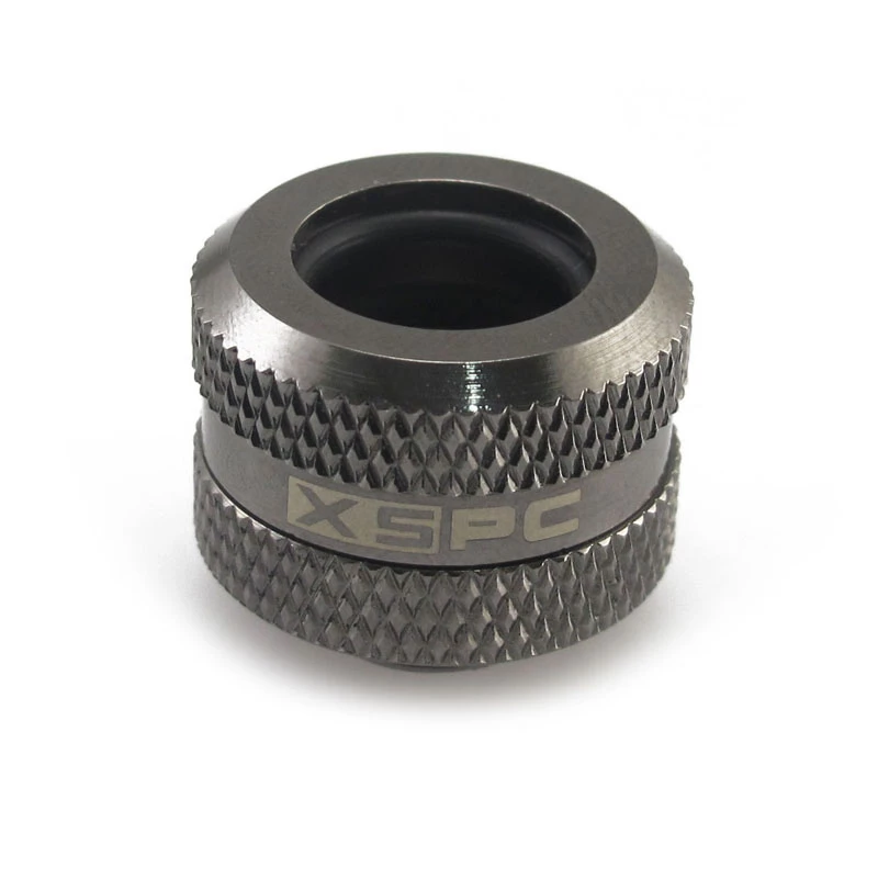 XSPC liitin G1/4 - 14 mm hardtube, musta kromi - 8 kpl