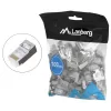 LANBERG RJ-45-liitin PLS-5000EZ, Cat5e, F/UTP (FTP), harmaa, 100 kpl