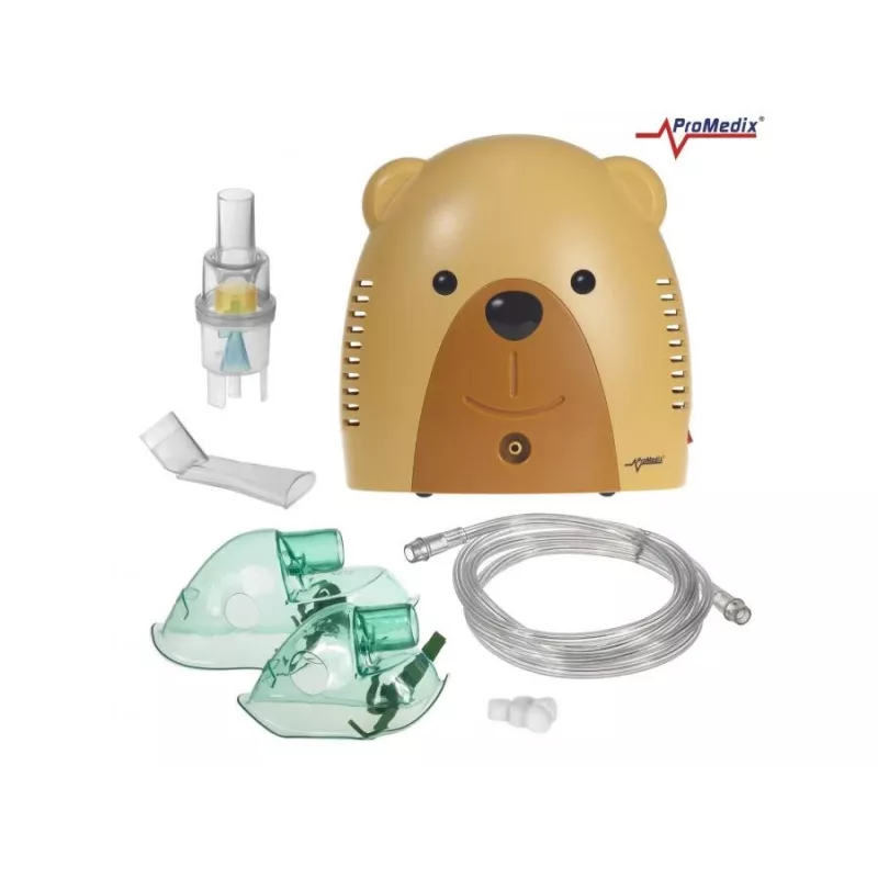 Promedix inhalaattori lapsille, nallekarhu, sumutinsarja, maskit, suodattimet, PR-811
