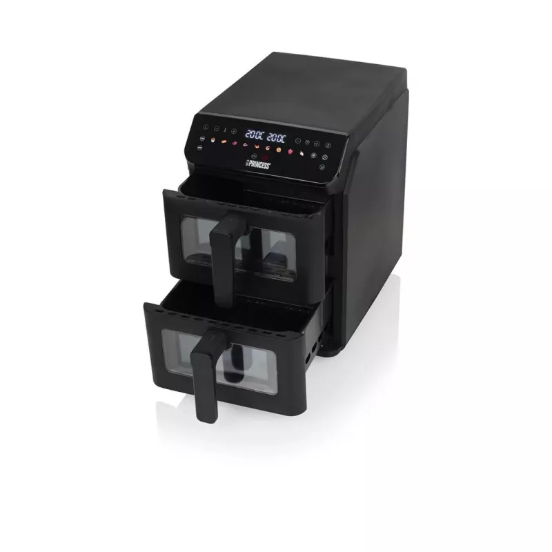 Princess Double Stack -kiertoilmakypsennin | 182490 | teho 3000 W | tilavuus 11,2 l | musta