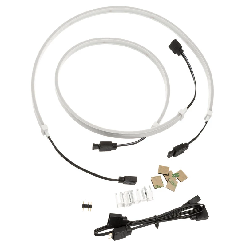 SilverStone LS04, ARGB LED-nauha, 2 kpl:n pakkaus - valkoinen