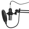PC-mikrofoni MEDIA-TECH MT397S — johdollinen, XLR-tulo, 20–20000 Hz, 150 Ω, -32 dB, 2,4 m kaapeli, pöytäteline, musta