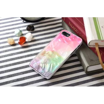 iKins suojakotelo Apple iPhone 8/7 – vesikukkakuvio, valkoinen
