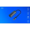 SAVIO adapteri USB-C 3.1 Gen.1 (M) - RJ-45 Gigabit Ethernet (F), 1000 Mbps, AK-56, harmaa