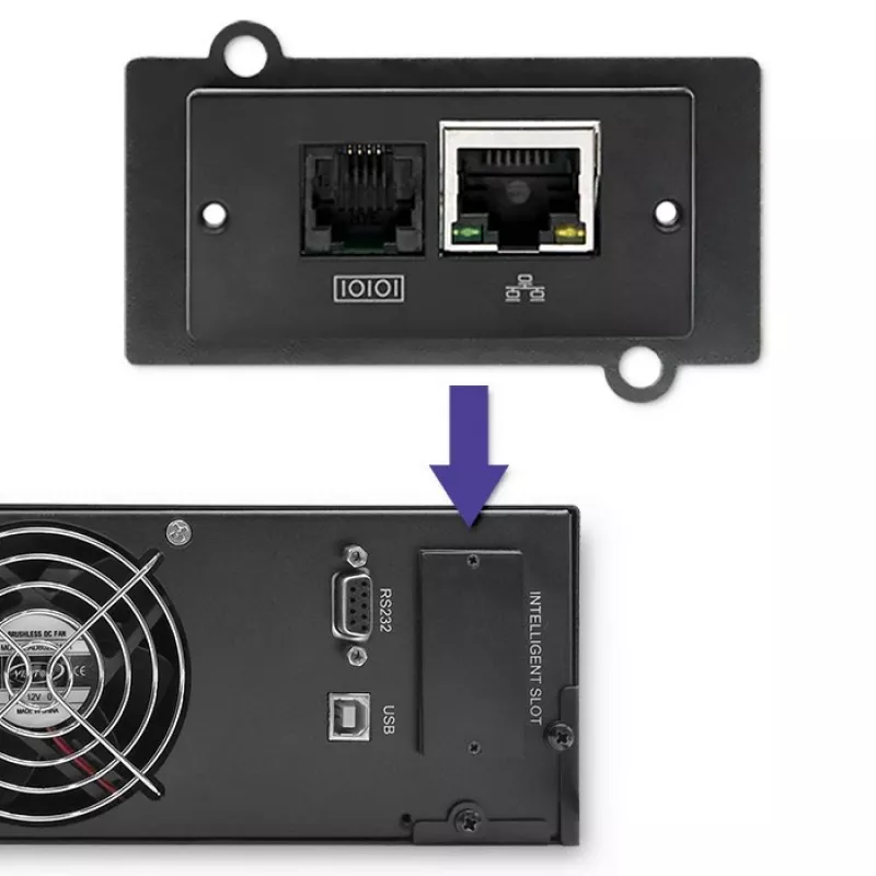 Qoltec 53945 Rack-UPS, 1 kVA, 800 W, LCD