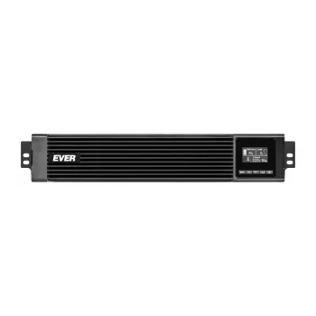 Online-UPS EVER Powerline RT PRO 3kVA 3kW rack/torni, kaksoismuunnin, 1-vaiheinen, 200–240 V lähtö, 9× C13-lähtöä, LCD, VRLA-akut