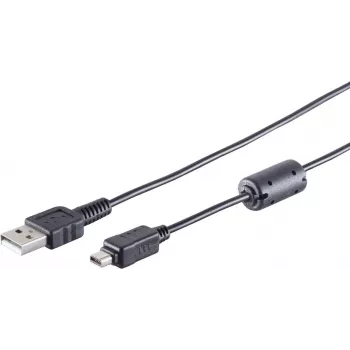 USB 2.0 A - Mini 2.0 12-pin kaapeli ShiverPeaks 1,5 m (malli 77372)
