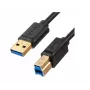 USB-kaapeli Unitek C14095BK-2M – USB-A - USB-B 3.0, 5 Gbit/s, 2 m, musta, kullatut kontaktit