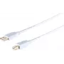 USB 2.0 A–B -kaapeli ShiverPeaks 1,0 m, High Speed, kullatut kontaktit, valkoinen