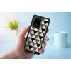 iKins suojakotelo Samsung Galaxy S20 Ultralle — pyramidikuvio, musta