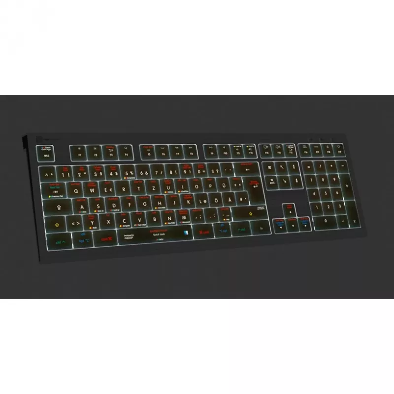 Logickeyboard LKB-OSX-A2M-DE näppäimistö USB QWERTZ saksa musta (LKB-OSX-A2M-DE)