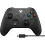 Microsoft Xbox Wireless Controller + USB-C-kaapeli musta peliohjain analoginen / digitaalinen PC, Xbox One, Xbox One S, Xbox One X, Xbox Series S, Xbox Series X