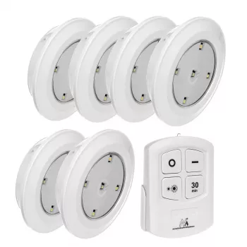 Maclean Energy MCE165 kaukosäädettävä LED-valaisinsarja, AAA-paristot, 6 kpl sarjassa
