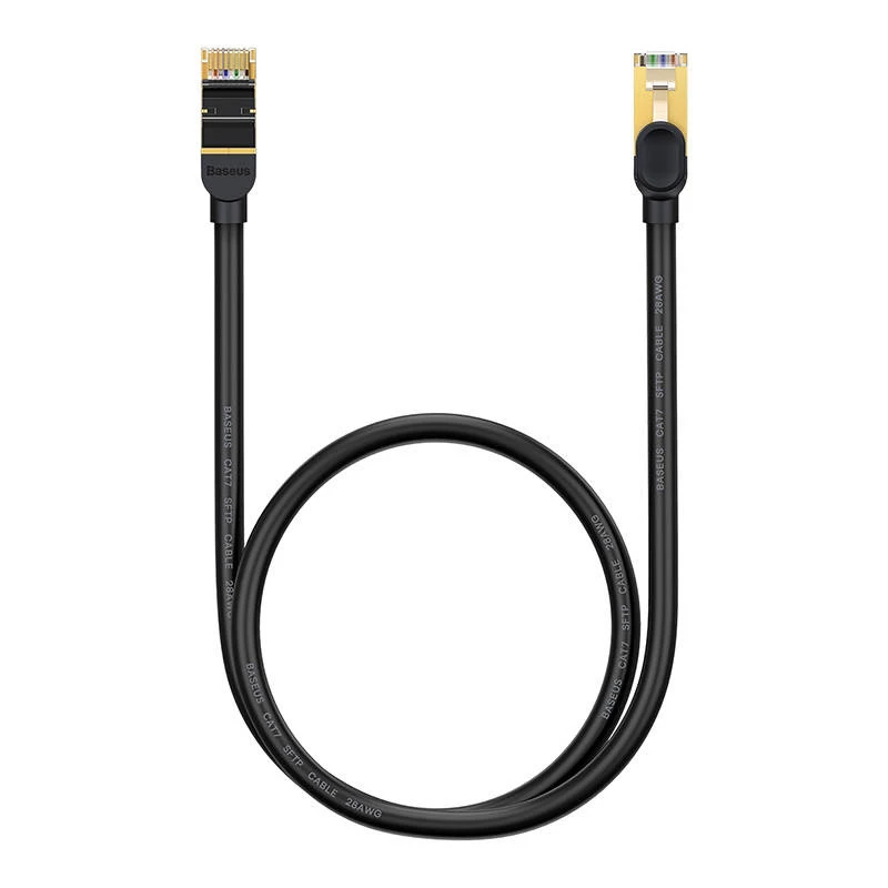 Baseus Ethernet RJ45, 10Gbps, 1 m verkkokaapeli (musta)
