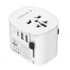 Matka-adapteri GEMBIRD TPA-EU2A1C15-01-W – 15W, Type-E-pistoke, 2× USB-A + 1× USB-C, 100–250V
