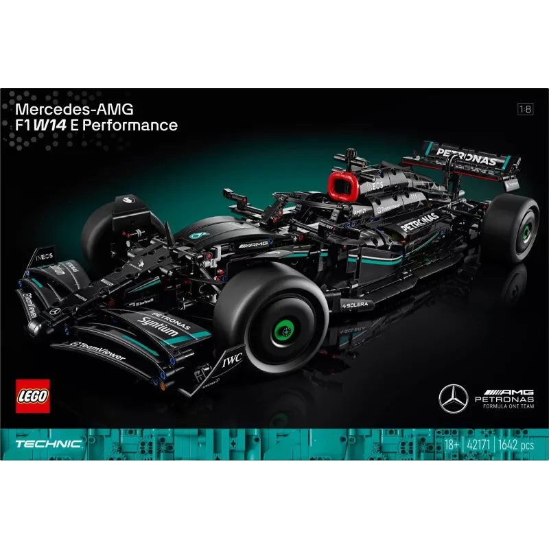 LEGO Technic 42171 Mercedes-AMG F1 W14 E Performance, mittakaava 1:8, 1642 palaa, 18+