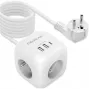 Power Cube QOLTEC 52547 jakotukki 3×AC-pistorasia, 2×USB-A, 1×USB-C PD 20W