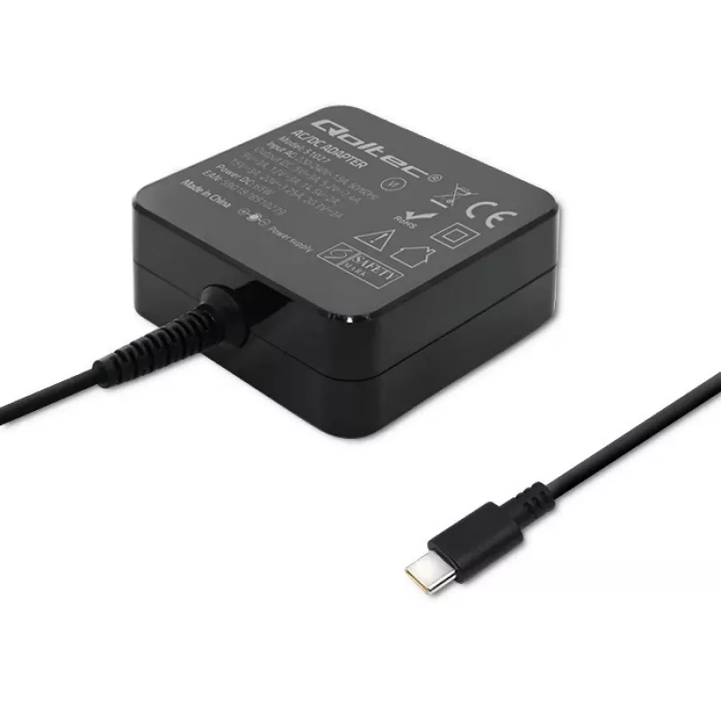 Qoltec 51027 laturi | 65W | 5-20,3V | 2-3,25A | USB Type-C | PD