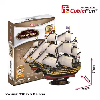 3D-palapeli CubicFun HMS Victory