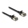 Verkkokaapeli DeLOCK RJ45 Cat.8.1 F/FTP ohut Pro 5 m musta