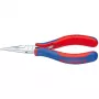 Knipex elektroniikan ottopihdit kokonaispituus 145 mm litteä pyöreä leukamuoto 6 monikomponenttikahva