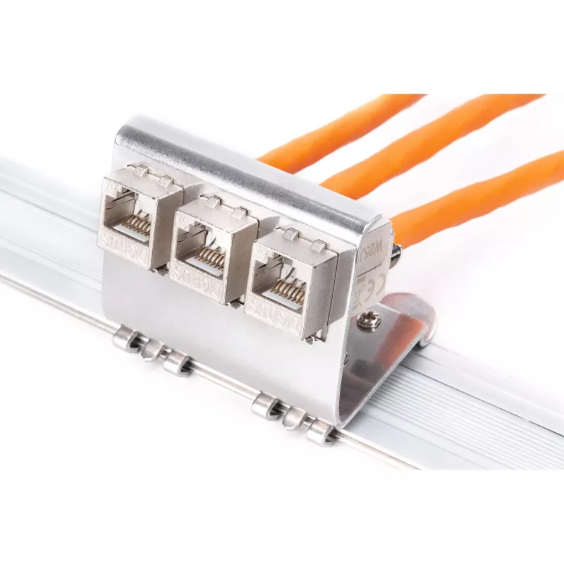 Adapteri Digitus AN-25183 3x Keystone-moduulille ruostumaton teräs