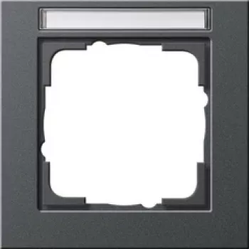 kehys Gira E2 antrasiitti, kestomuovi, ruuviton, 80,8×80,8×9,3 mm